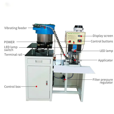 SAA Solid Hollow 3 Pin Power Plug Insert Crimping Machine With Loose Bulk Terminal Vibrating Plate Feeder เครื่องบดเครื่องบดเครื่องบดเครื่องบด