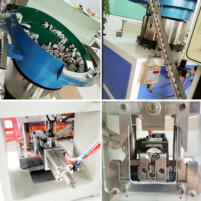 SAA Solid Hollow 3 Pin Power Plug Insert Crimping Machine With Loose Bulk Terminal Vibrating Plate Feeder เครื่องบดเครื่องบดเครื่องบดเครื่องบด