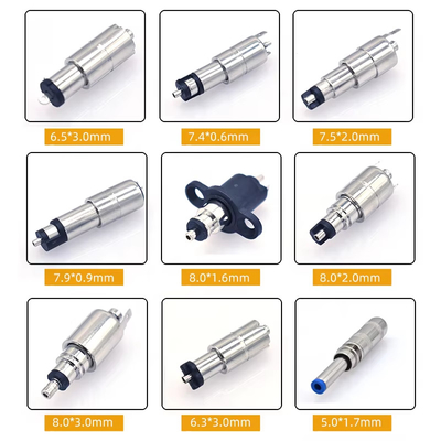 พล็อกไฟฟ้า DC และแจ็คแอดป์เตอร์สําหรับการชาร์จและเชื่อมต่อ