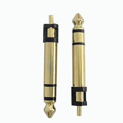 ทองเหลือง 6.35 มิลลิเมตร สเตียโร 3 ต้น สเตียโร ออดิโอ เพศชาย Connector ออดิโอไมโครโฟน Plug สําหรับหูฟัง