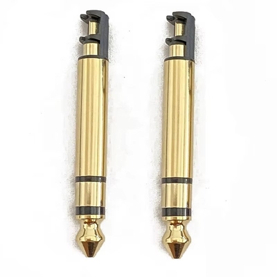 ทองเหลือง 6.35 มม โมโน 50L ออดิโอ เพศชาย Earphone Plug Connector กับเส้นสําหรับหูฟัง