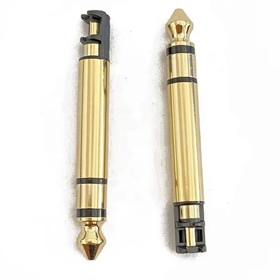 ทองเหลือง 6.35 มม โมโน 50L ออดิโอ เพศชาย Earphone Plug Connector กับเส้นสําหรับหูฟัง