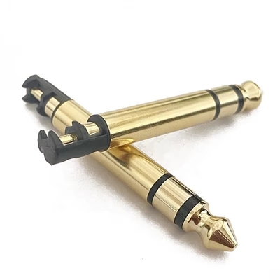ทองเหลือง 6.35 มม โมโน 50L ออดิโอ เพศชาย Earphone Plug Connector กับเส้นสําหรับหูฟัง