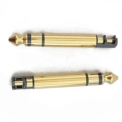 ทองเหลือง 6.35 มม โมโน 50L ออดิโอ เพศชาย Earphone Plug Connector กับเส้นสําหรับหูฟัง