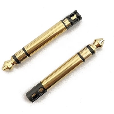 ทองเหลือง 6.35 มม โมโน 50L ออดิโอ เพศชาย Earphone Plug Connector กับเส้นสําหรับหูฟัง