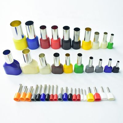 Manufacturer China 70mm Insulated Sleeve Copper I Lugs Twin Wire Type Crimping Cord End Bootlace Ferrules Terminal