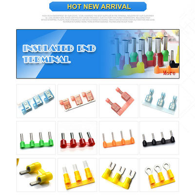 วงกลม Crimp ทอมินัล 5MM 10MM ต่อเนื่อง Pre Insulated แหวน ทอมินัล ทองแดง สายเคเบิล Lug