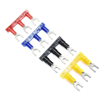 ขั้วต่อแบบส้อมหุ้มฉนวน Qwt 10 Awg ขั้วต่อจีบสายไฟ ขั้วต่อแบบเสียบ