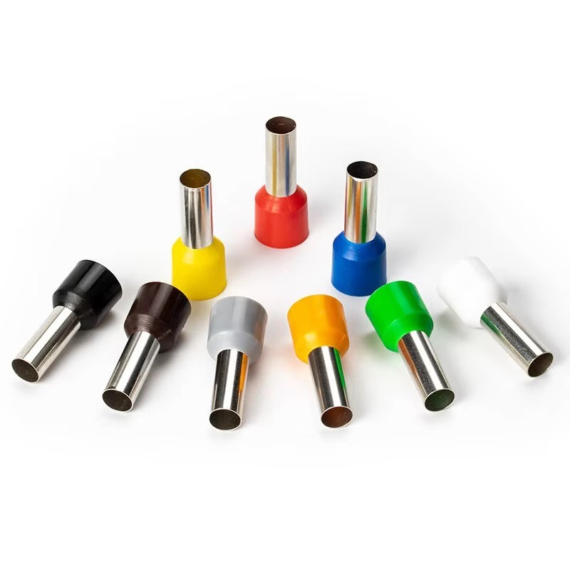 สีหลายประกอบกันไนลอนทองแดงสาย Ferrule Crimp Pin ทัณฑ์ปลายท่อ ทัณฑ์ปลายสายไฟอุปกรณ์เสริม Lug
