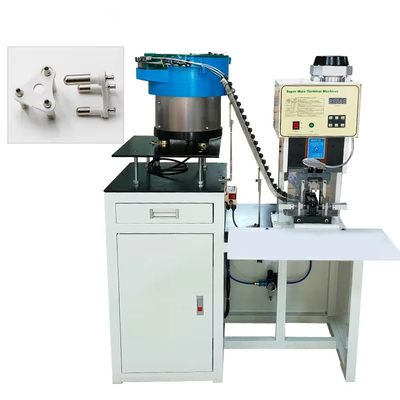 SAA Solid Hollow 3 Pin Power Plug Insert Crimping Machine With Loose Bulk Terminal Vibrating Plate Feeder เครื่องบดเครื่องบดเครื่องบดเครื่องบด
