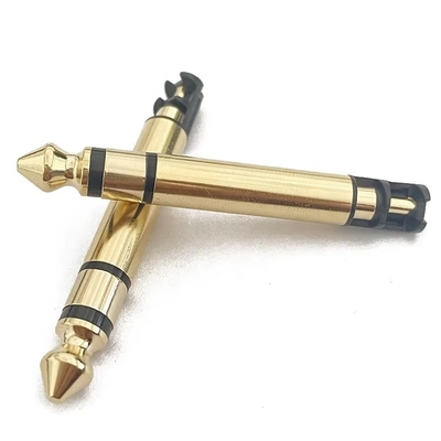 ทองเหลือง 6.35 มม โมโน 50L ออดิโอ เพศชาย Earphone Plug Connector กับเส้นสําหรับหูฟัง